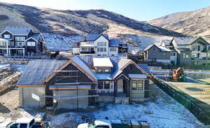 Exterior space featuring a mountain view