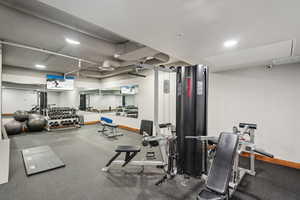 View of workout area