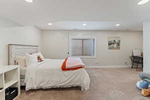 View of carpeted bedroom