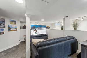 View of carpeted bedroom