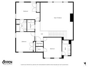 Second level floor plan