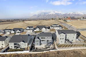 Birds eye view of property with mountain views