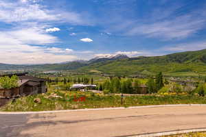 View of mountain feature with a rural view