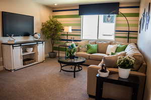 View of carpeted living room