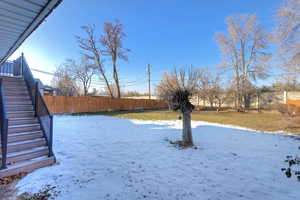 View of snowy yard