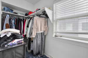 View of spacious closet