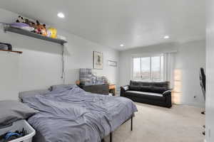 View of carpeted bedroom