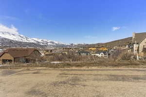 Exterior space featuring a mountain view