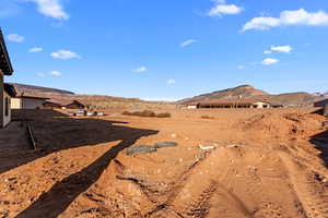 Exterior space with a mountain view