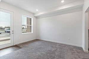 View of carpeted empty room