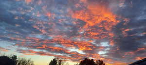 Sunset view from the backyard