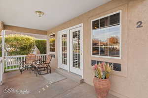 View of patio / terrace with a porch