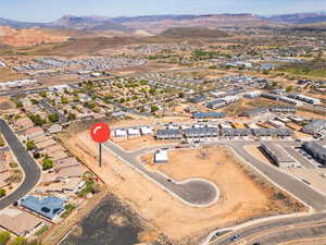 Bird's eye view with a residential view and a mountain view