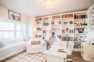 Interior space featuring hardwood / wood-style flooring