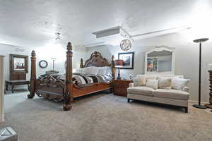 Bedroom with carpet floors