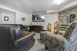 View of carpeted living room