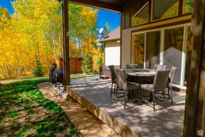 View of wooden deck