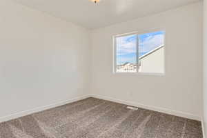 View of carpeted spare room