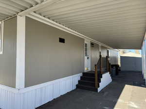 View of doorway to property