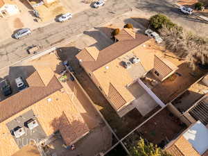 Birds eye view of property