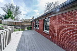 View of wooden deck