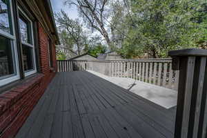 Deck with a shed