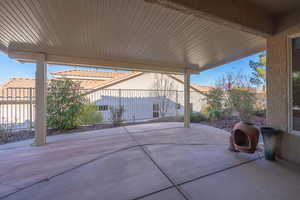 View of expanded, covered patio