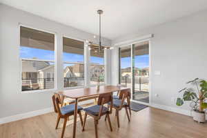 Bright Dining Area with Walkout to Covered Deck