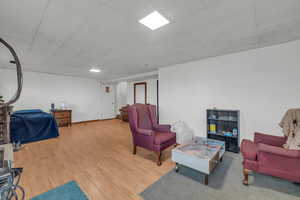 Living room featuring hardwood / wood-style floors