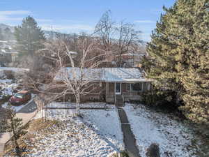 View of front of home featuring a porch