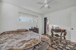 Bedroom with ceiling fan