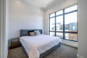 View of carpeted bedroom