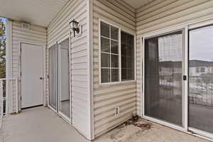 View of doorway to property