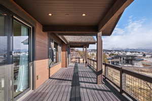 Deck with a mountain view