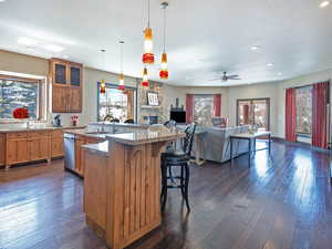 Kitchen and Cozy Family Room