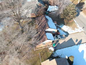 Birds eye view of property