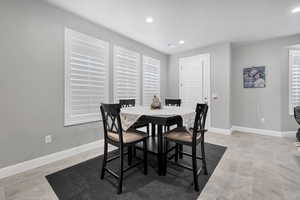 View of dining room