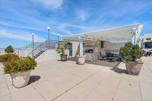 View of patio / terrace featuring a pergola