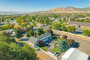 Bird's eye view featuring a mountain view