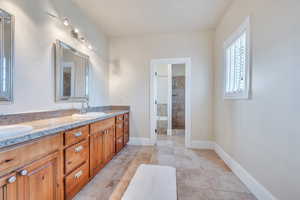 Master bath with double sinks