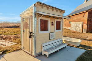 View of outbuilding