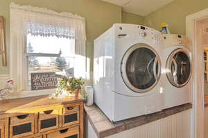 Laundry room with separate washer and dryer