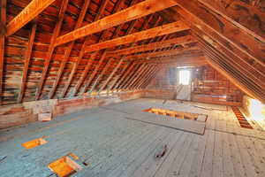 View of unfinished attic