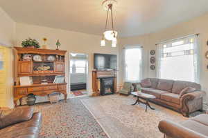 Living room with a wealth of natural light