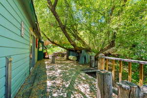 View of yard featuring a deck