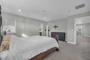 View of carpeted bedroom