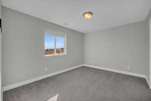 View of carpeted spare room