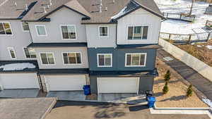 View of front facade with a garage