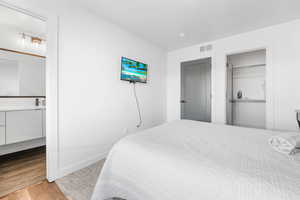 2nd Bedroom with light wood-type flooring