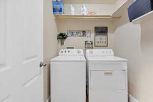 Laundry room with independent washer and dryer